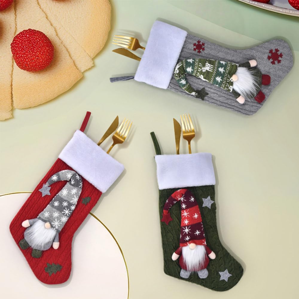 Weihnachtsstrümpfe, große Größe, dekorative Geschenktüte, Stricken für Familie, Urlaub, Weihnachten, Party-Dekorationen (3)