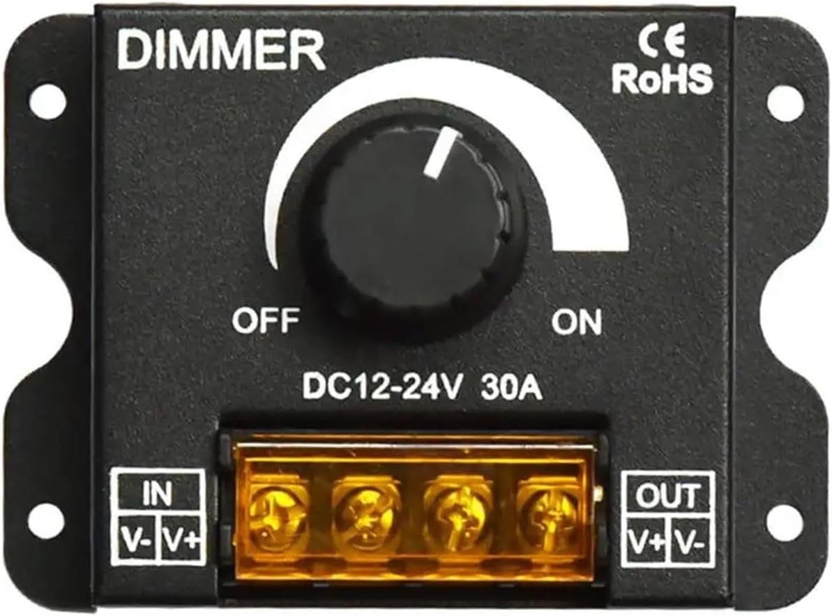 DC12V-24V LED 調光器 30A 360 ワット調整可能な明るさ調光 LED ストリップライトドライバモノクロコントローラ