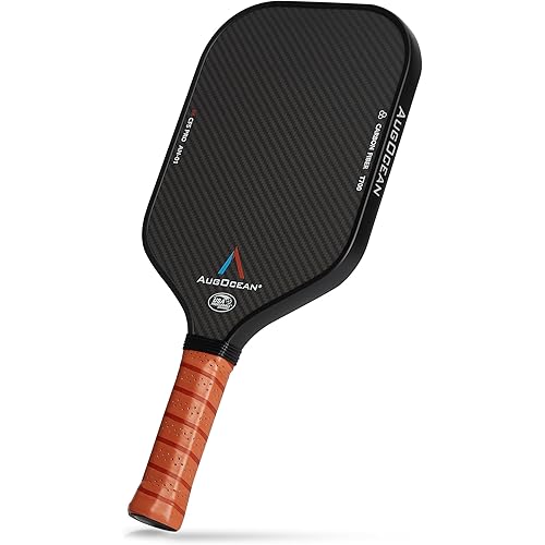 Pickleball Paddle,Pickleball Paddles-3K Raw Carbon Fiber Pickle Ball Paddle Surface with Great Grit & Spin,T700 Pickleball Racket with Excellent Power,Control and Balance,USAPA Approved