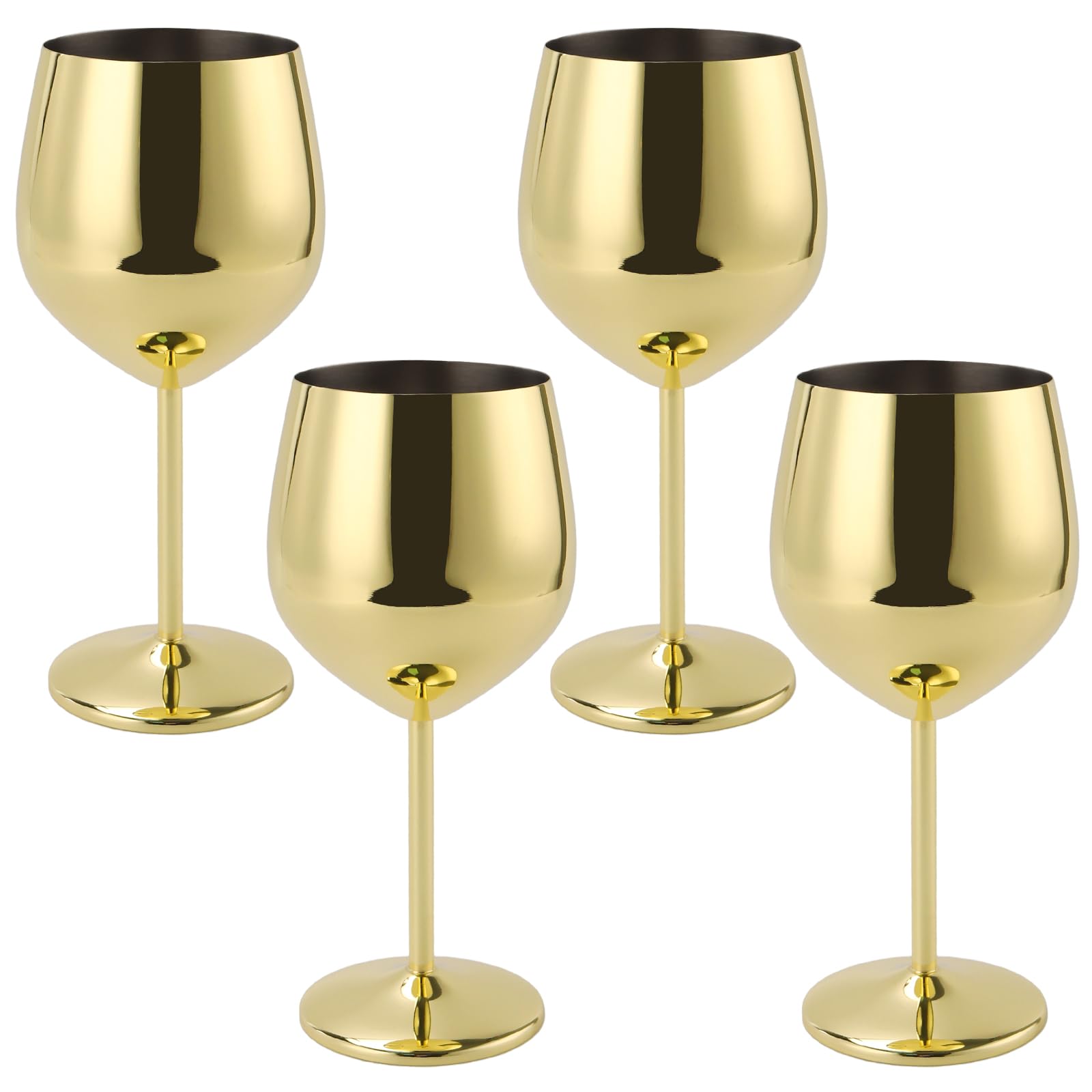 Verres à vin dorés MUKLEI lot de 4 idée cadeau idéale pour mariage et anniversaire