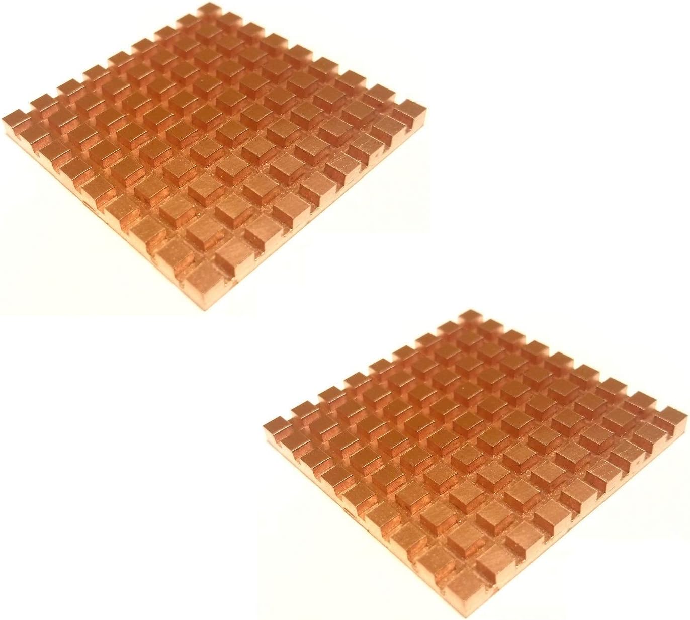 Easycargo 40mm Copper Heatsink Kit 40x40x4mm + Thermal Conductive Adhesive Tape, 2pcs Cooler Heat Sink Set for Cooling 3D Printer, NEMA 17, TEC1-12706 Thermoelectric Peltier 40mmx40mmx4mm