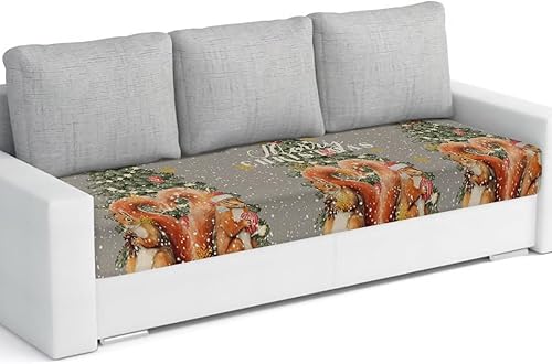 Miniatura 8 de Fundas de cojín elásticas para sofá de invierno, diseño de alce seccional, individual, en forma de L, con parte inferior elástica, protector para