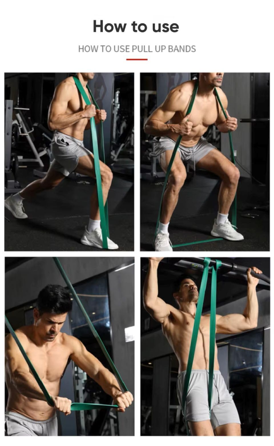 10 teiliges Fitness Widerstandsbänder Set + Loop Bands Fitnessbänder Resistance Bands Klimmzugband Fitness & Krafttraining inkl. Yoga Pilates Beutel 9010086