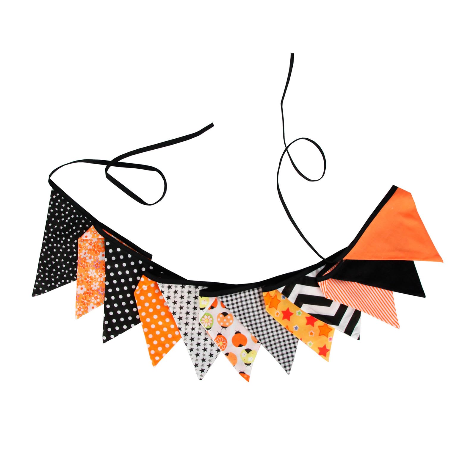 Buxuaaaa Halloween Pennant Banners Thanksgiving Bunting Flags Decors Cotton Fabric Bunting Banners Holiday Party Decoration Indoor and Outdoor Festival Decoration