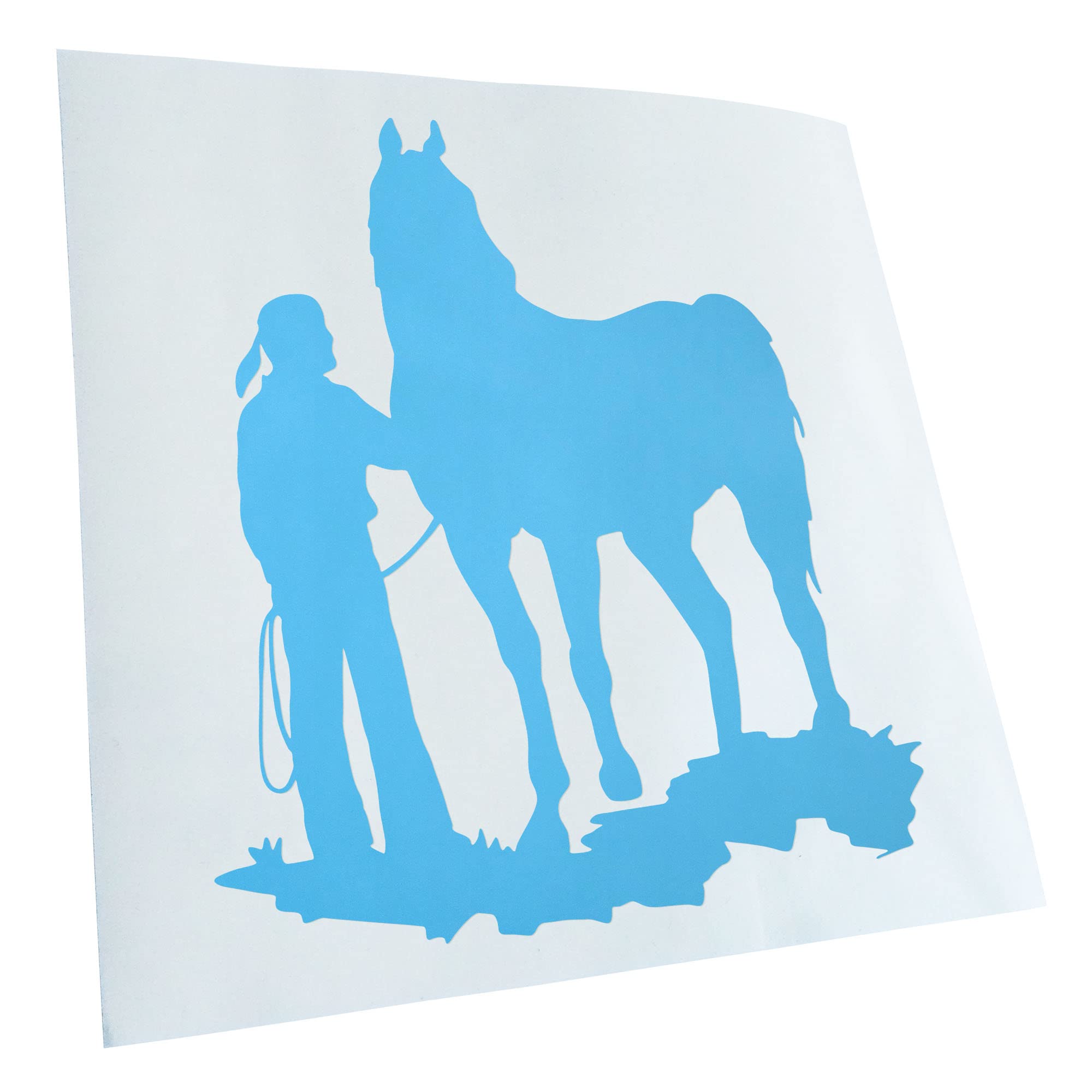 Kiwistar - Car Sticker - Indian with Horse for Car, Laptop, Bicycle, Truck, Motorcycle Multicolor JDM Decal Racing