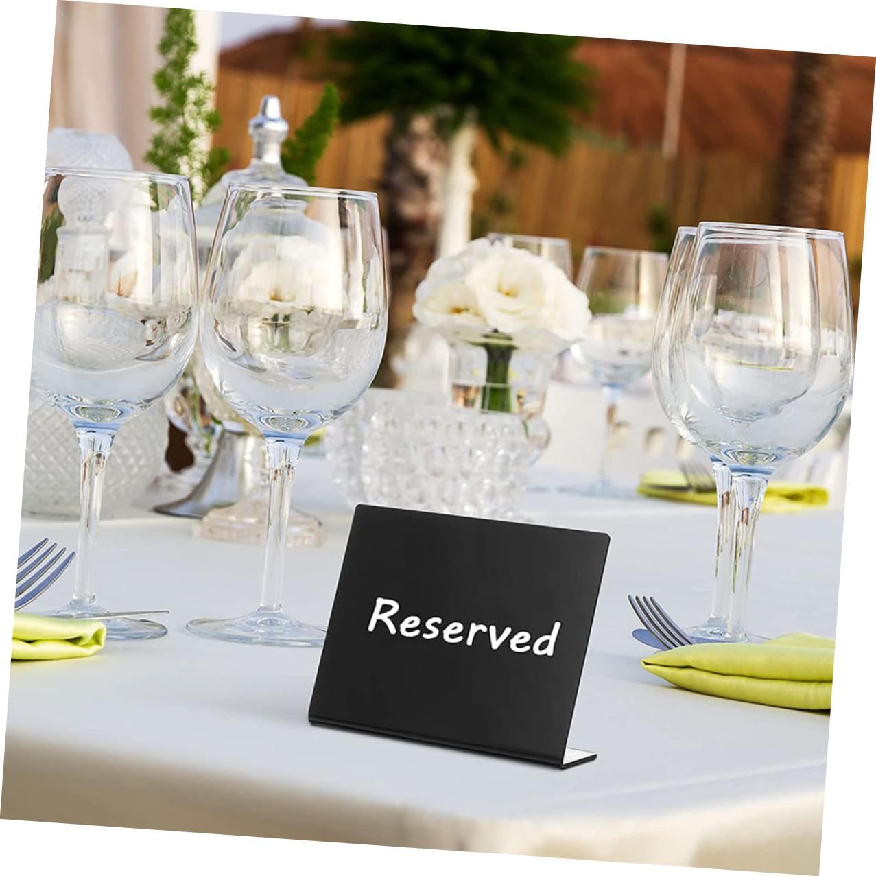 Acrylic Chalkboard with Solid Base Multipurpose Desktop Message Boards for Bar Wedding Party Decorations and Notices Blackboards with Chalk Pen Tabletop Stand for Home and Office