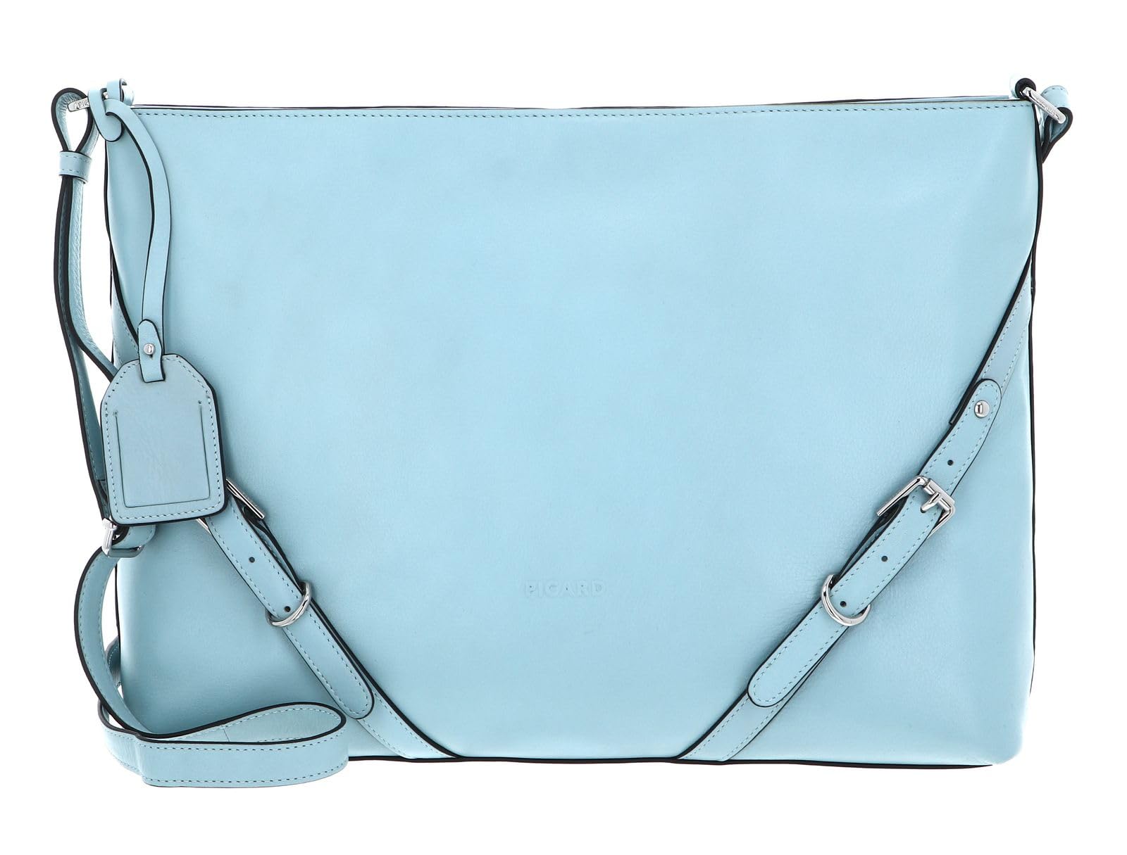 Bolso bandolera de cuero Picard Felicita en color azul claro Pool 5