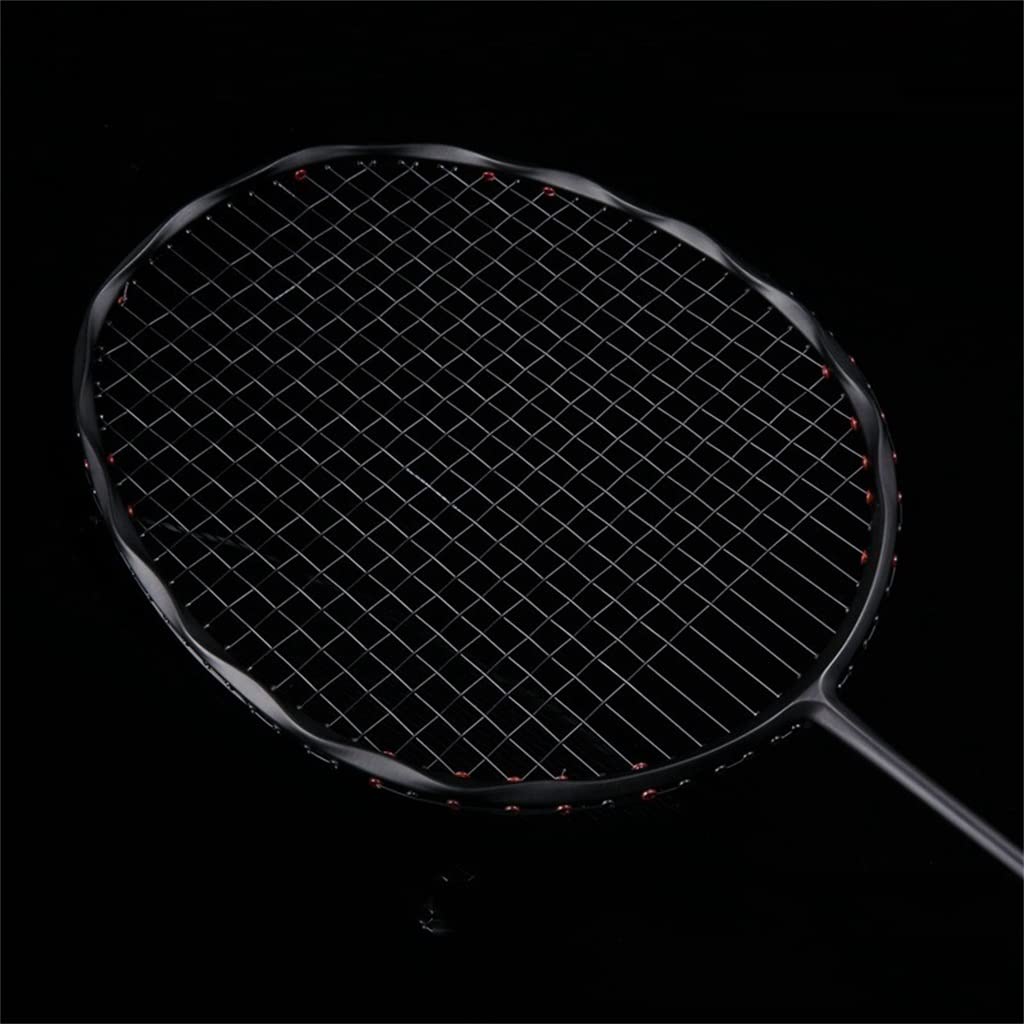 Twisted Badminton Racket Broken Wind Low Wind Resistance -light 5u Full Carbon Offensive Racket(B)