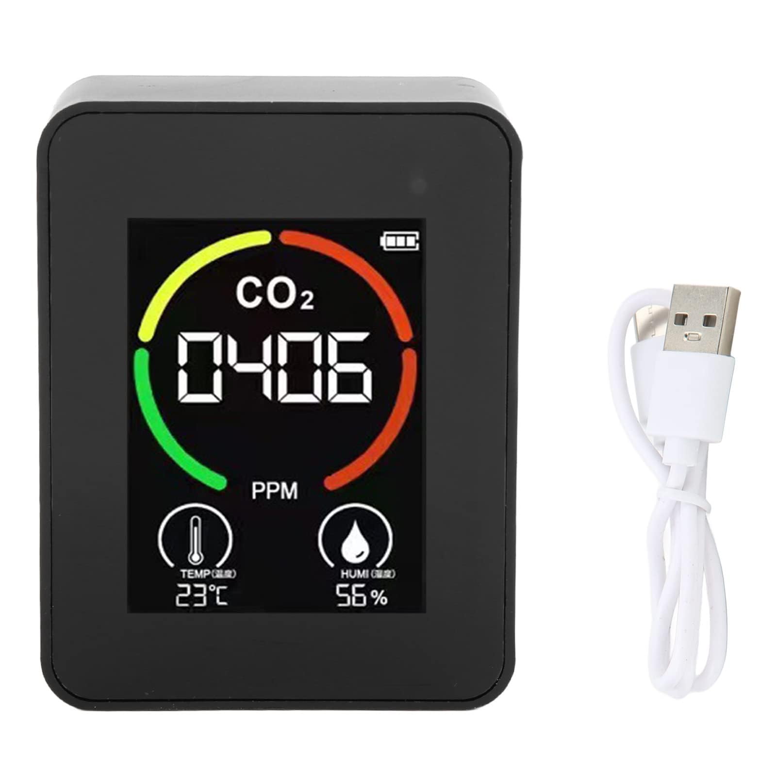 TVOC Tester USB Charging Indoor CO2 Detector Air Quality Monitor Tester Thermometer Hygrometer for Home for Carbon Dioxide Temperature and Relative Humidity-picture-16