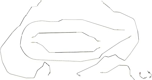 Kit completo de línea de freno de coche - Se adapta a 55-57 Chevy Car - Galfan recubierto de acero - The Stop Shop