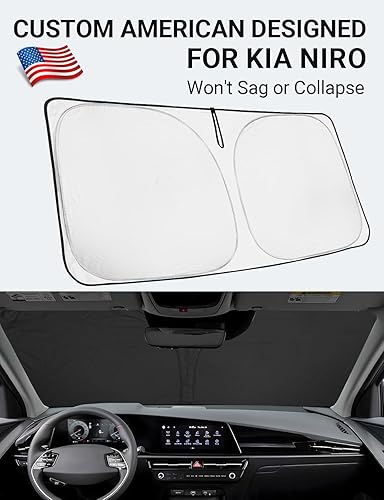 Vista 307 de Proadsy Parasol para parabrisas para BMW X1 F48 2016-2022 de 4 capas plegable, protector de parasol frontal que bloquea los rayos UV y mantiene