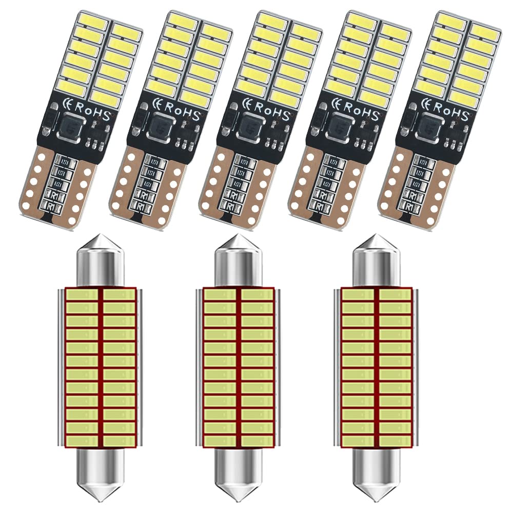 Ruberpig Auto LED Interior Replacement Bulbs Suitable for M6 2012-to date LED Car Bulb Kit Set 8PCS (F13M)