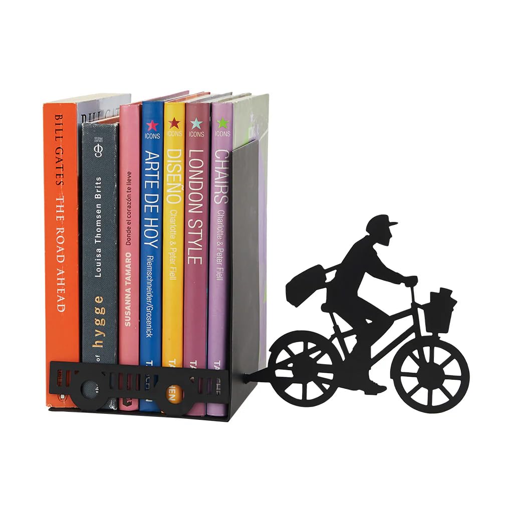 BalviBookend Postman Black colour Decorative Metal