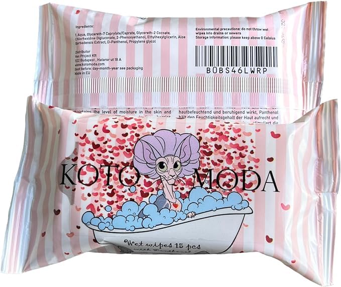 Kotomoda Wet wipes with Panthenol for sphynx cat for everyday use (10Pack/150Count) - Image 2