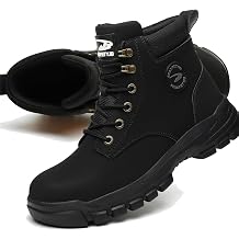 Steel Toe Boots for Women Wateproof Safety Shoes Men Lightweight Composite Toe Boots Leather Construction Steel work Shoes