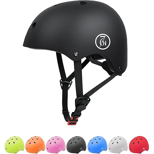 67i Bike Helmet Skateboard Helmet for Adult Cycling Bicycle Scooter Helmets for Men Women Adjustable Roller Skate Helmet for Multi-Sport Bicycle Scooter Inline Rollerblading Cycling Skateboarding