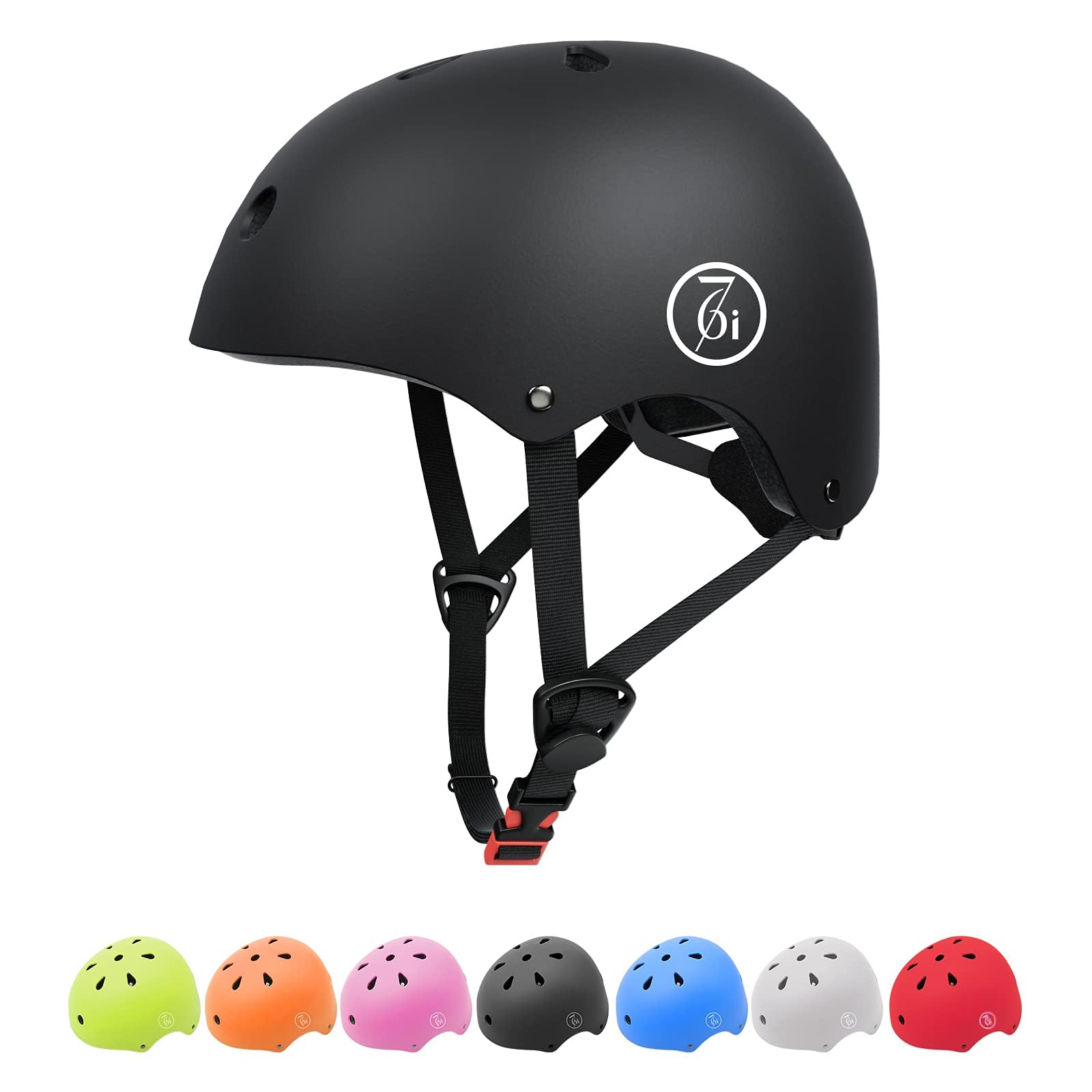 67i Bike Helmet for Adults Scooter Skateboard Helmet Cycling Bicycle Helmets for Men Women Youth Lightweight Adjustable for Multi-Sports Skateboarding with 11 Vents (L, Black)