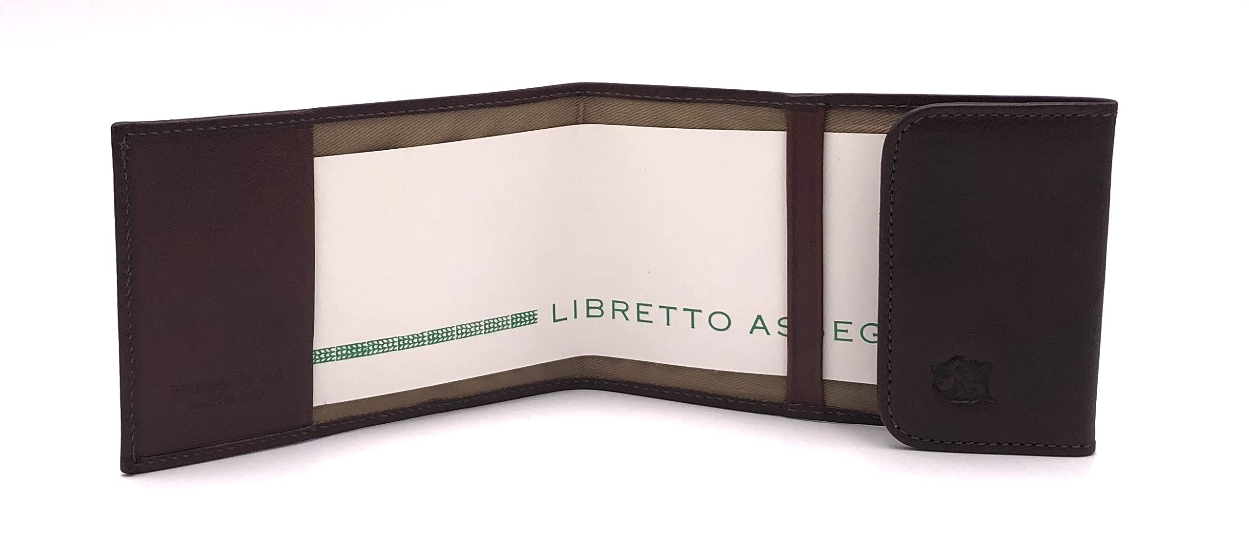 PORTA ASSEGNI IN PELLE LE ARTI ARTIGIANALE NUOVO MADE IN ITALY CON ETICHETTE