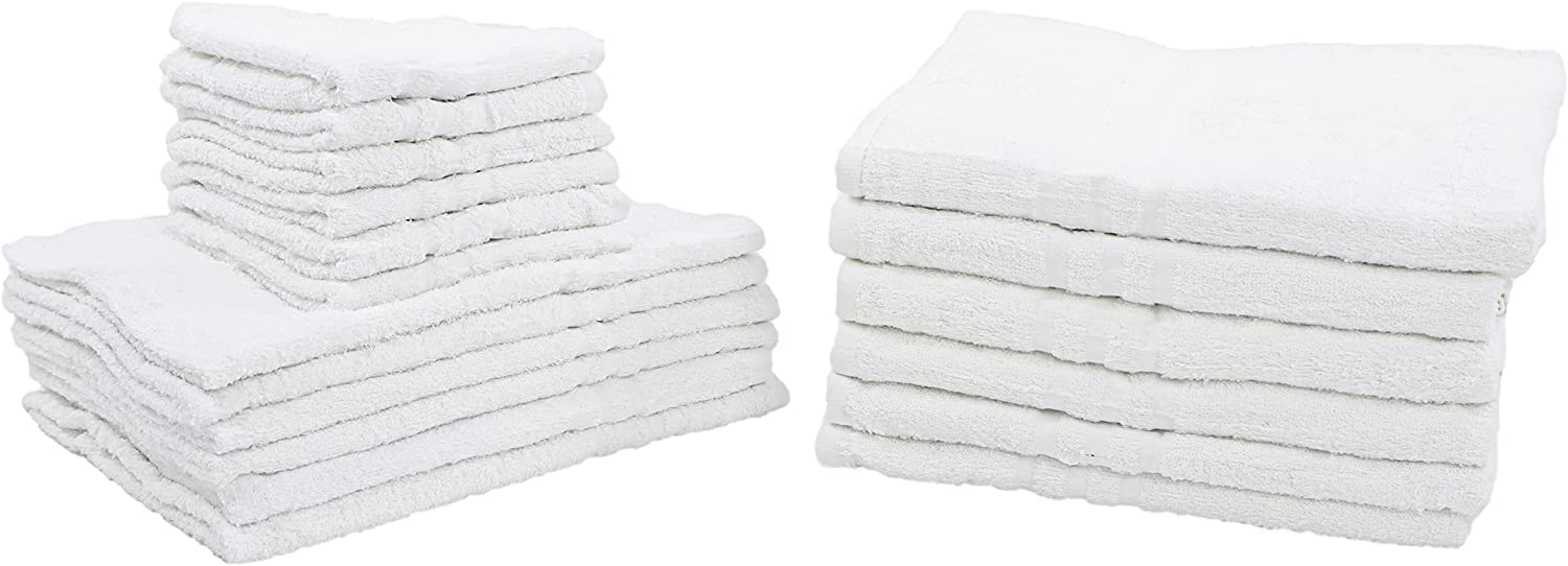Viterbo Biancheria - Set Asciugamani Bagno 3 Pezzi 100% Cotone Spugna (12 Tris Completi) Composto da 12 Set Asciugamani Bagno Viso Bidet, Ideale per Hotel, B&B e Grandi Strutture Ricettive (94)