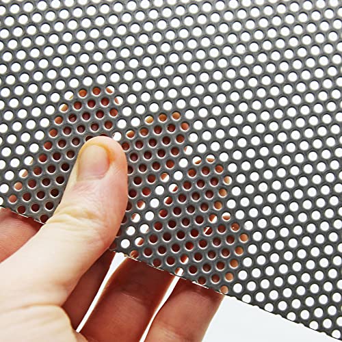 1mm Mild Steel Round (1mm Hole x 2mm Pitch x 1mm Thick) Perforated Metal Sheet Plate (250 x 1000mm Sheet)
