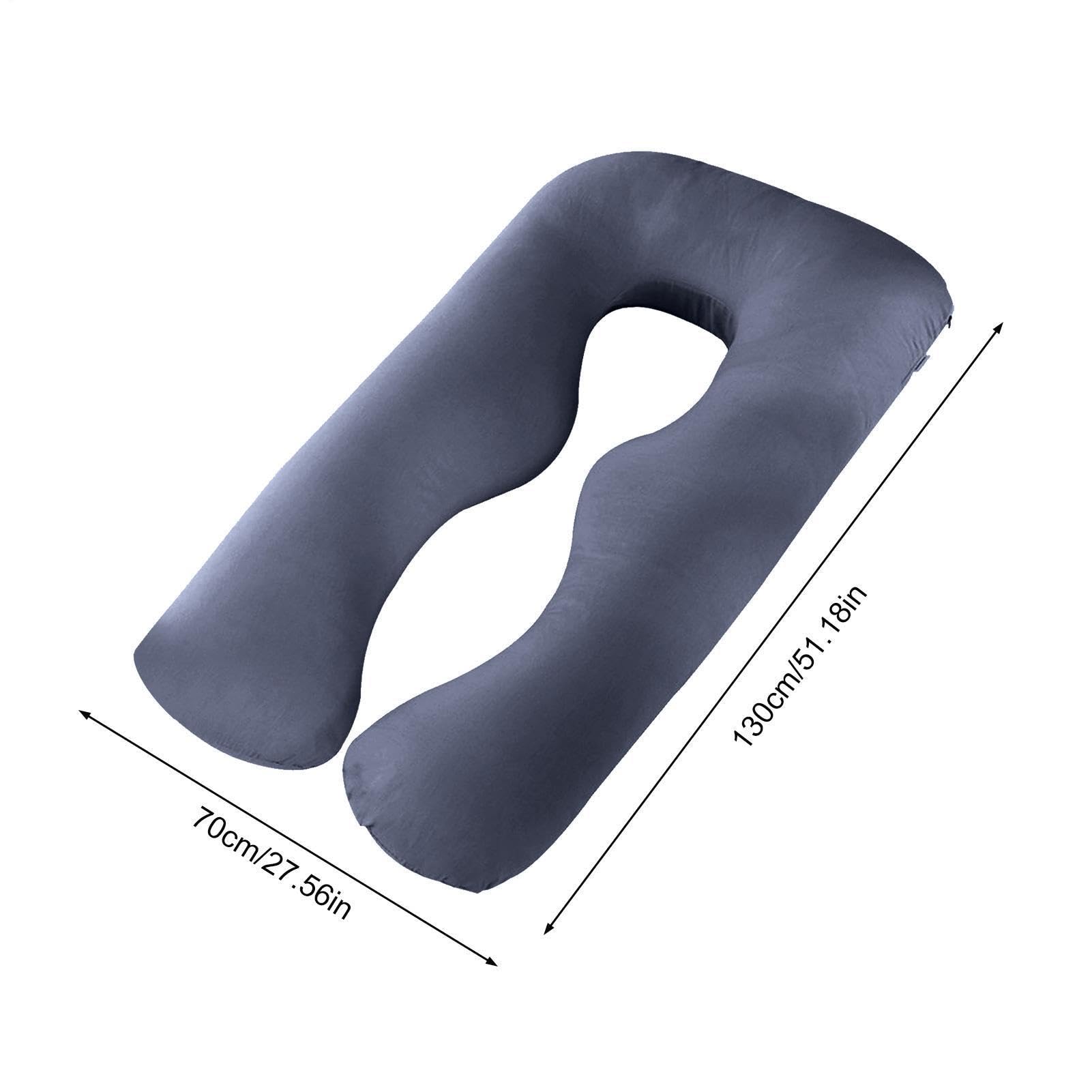 Almohada de cuerpo entero: almohada de maternidad en forma de U | soporte suave para cuello, brazos, abdomen, piernas | Aplicación flexible de cuerpo entero para adultos, cómoda noche de rela