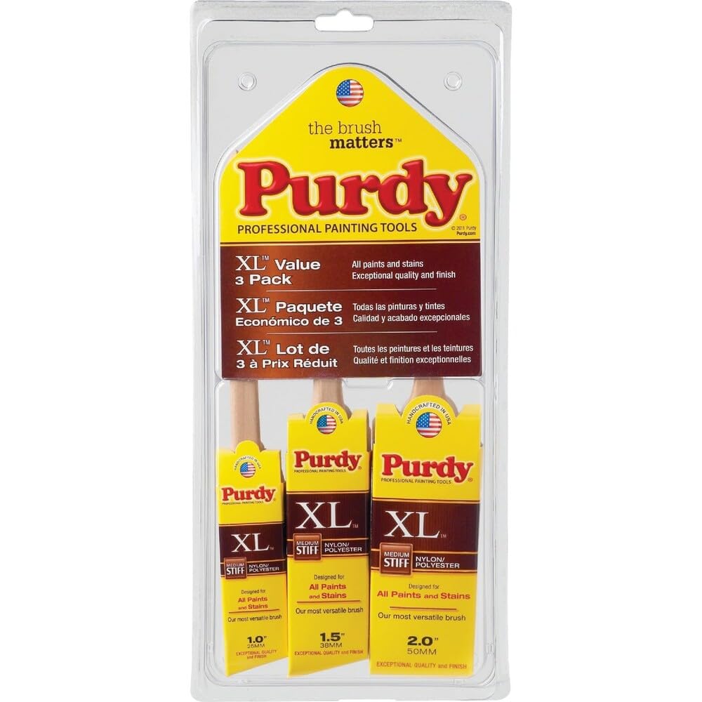 Purdy – Lot de 3 pinceaux XL™, Dale 2,5 cm, Glide 3,8 cm, Sprig 5 cm - 140853100