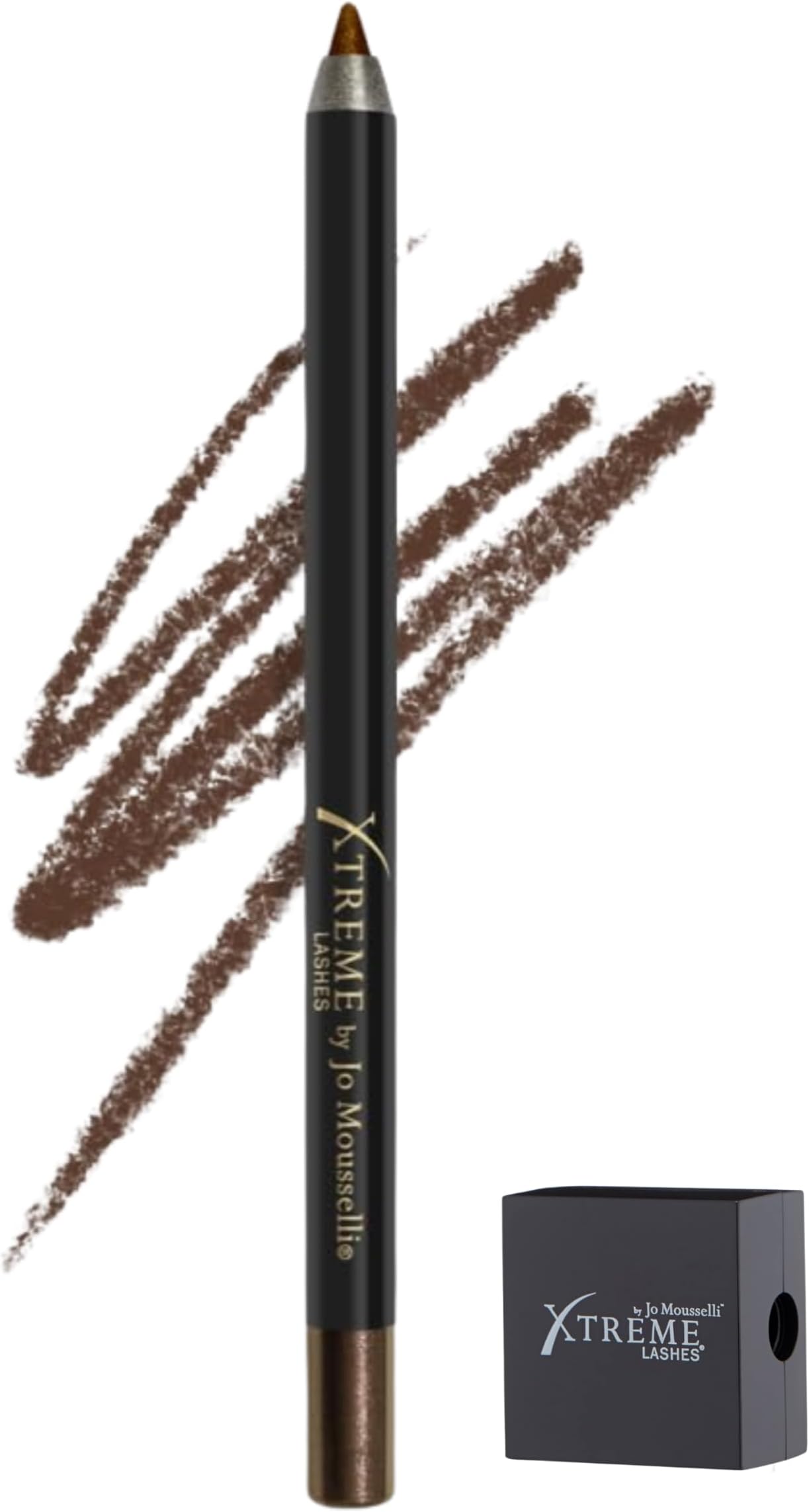 GlideLiner Long Lasting Eye Pencil with Sharpener, Xpresso, 0.04 Oz, Waterproof Makeup, Gel Formula, Blendable, Smudge, Fade, & Sweat Proof