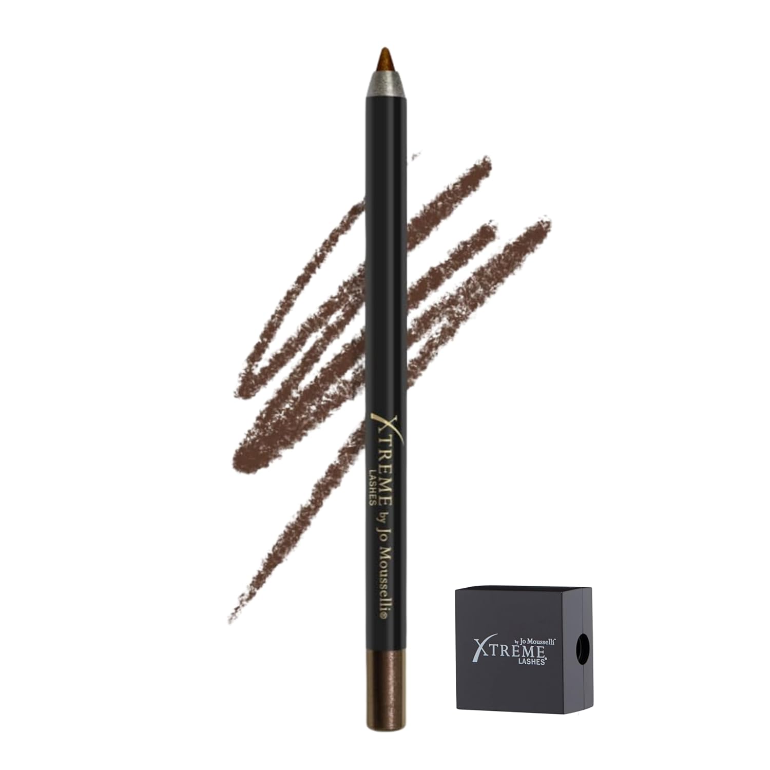 Xtreme Lashes GlideLiner Long Lasting Eye Pencil with Sharpener, Xpresso, 0.04 Oz, Waterproof Makeup, Gel Formula, Blendable, Smudge, Fade, & Sweat Proof