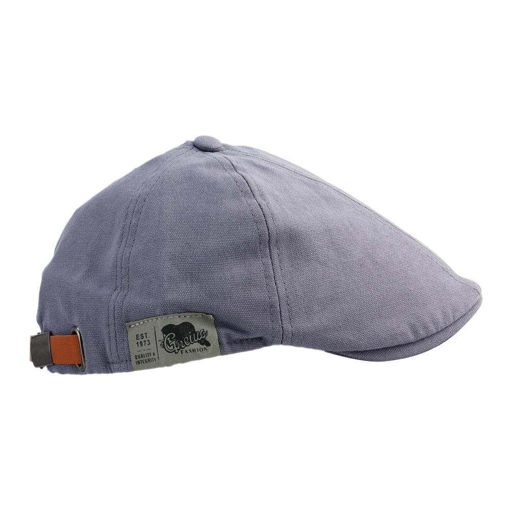 Men's Blue Cotton Flat Caps For Hat Flat Cap Cotton Newsboy Cap, Adjustable Beret Cabbie Driving Hat Flat Cap Irish Cap Fishing Cap Golf Cap For