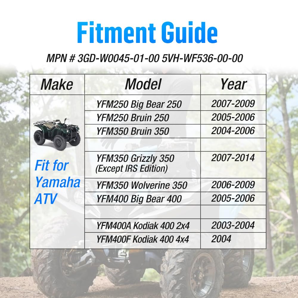 Set Pastiglie Freno Anteriori E Posteriori Semi-Metalliche Con Ganasce Per Yamaha Grizzly, Bruin, Big Bear, Wolverine, Kodiak - 4 Pastiglie + 2 Ganasce + Molle - 3