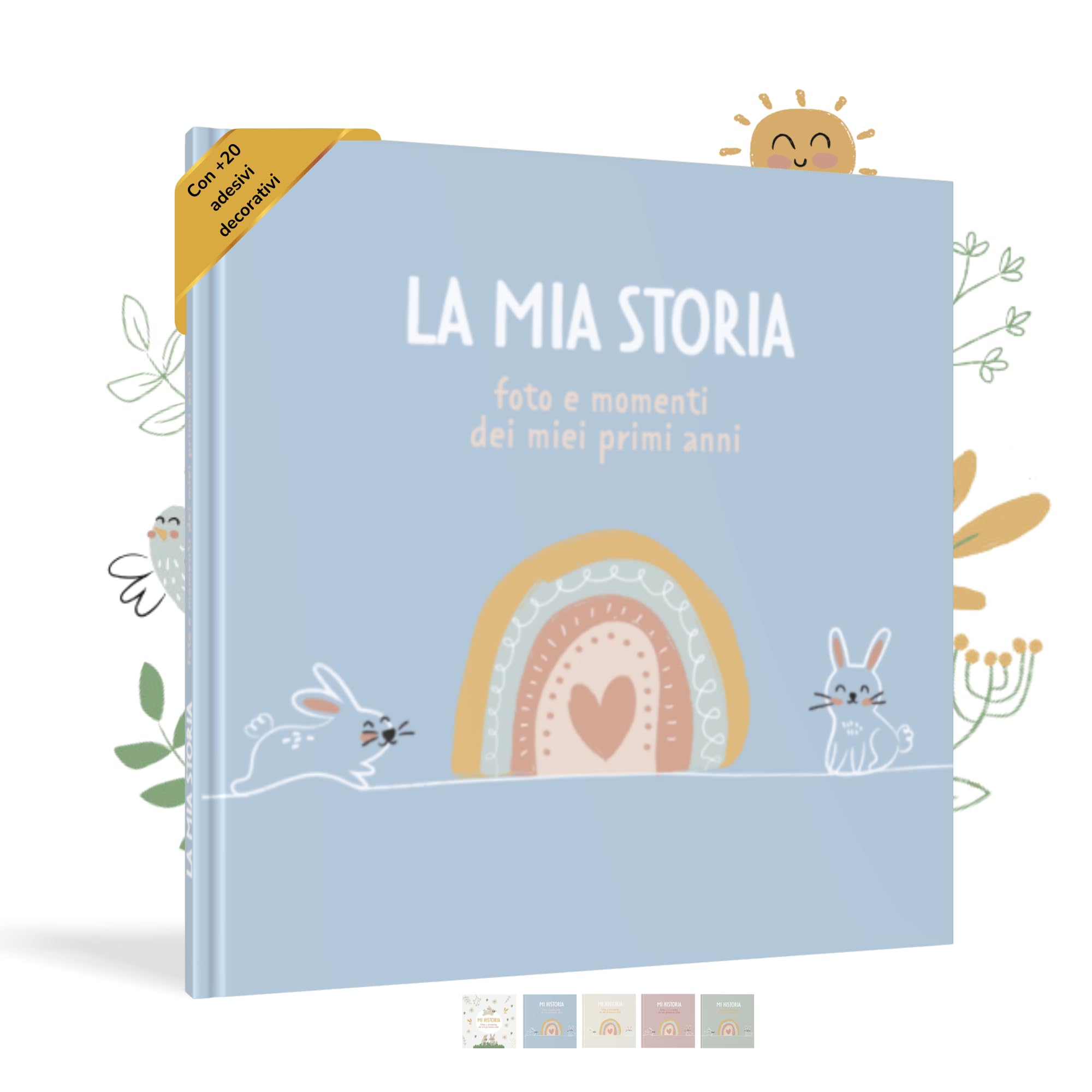 HUBORNS – Libro de recuerdos del bebé desde el nacimiento hasta los 5 años, álbum de fotos y diario para anotar momentos especiales, regalo ideal para padres primerizos y baby shower — view 11