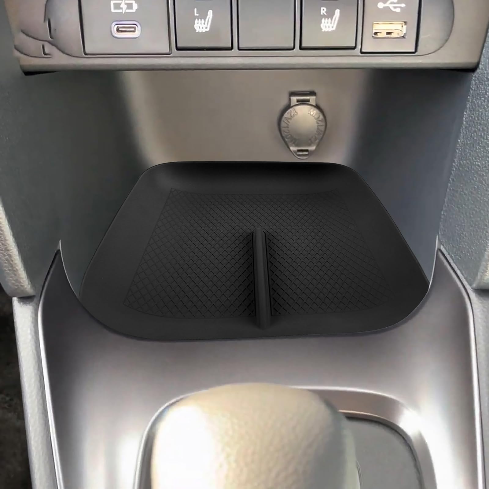 Tappetini in gomma per Toyota Yaris Cross Hatchback GR Automatico 2020-2025 Scatola portaoggetti antiscivolo antipolvere per console centrale