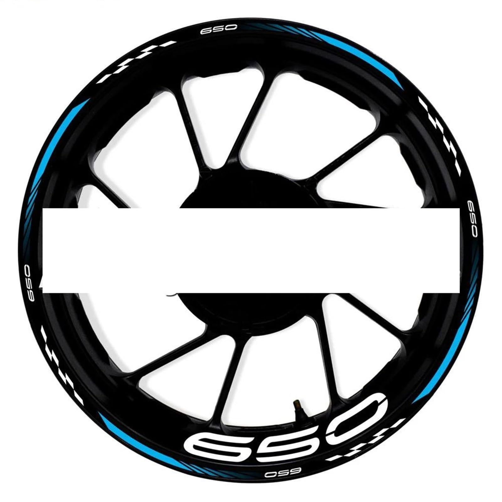 Stickers Motorcycle Wheel Stickers Reflective Decals Rims for Kawasaki Z650 Z 650 Z-650(Style 1)