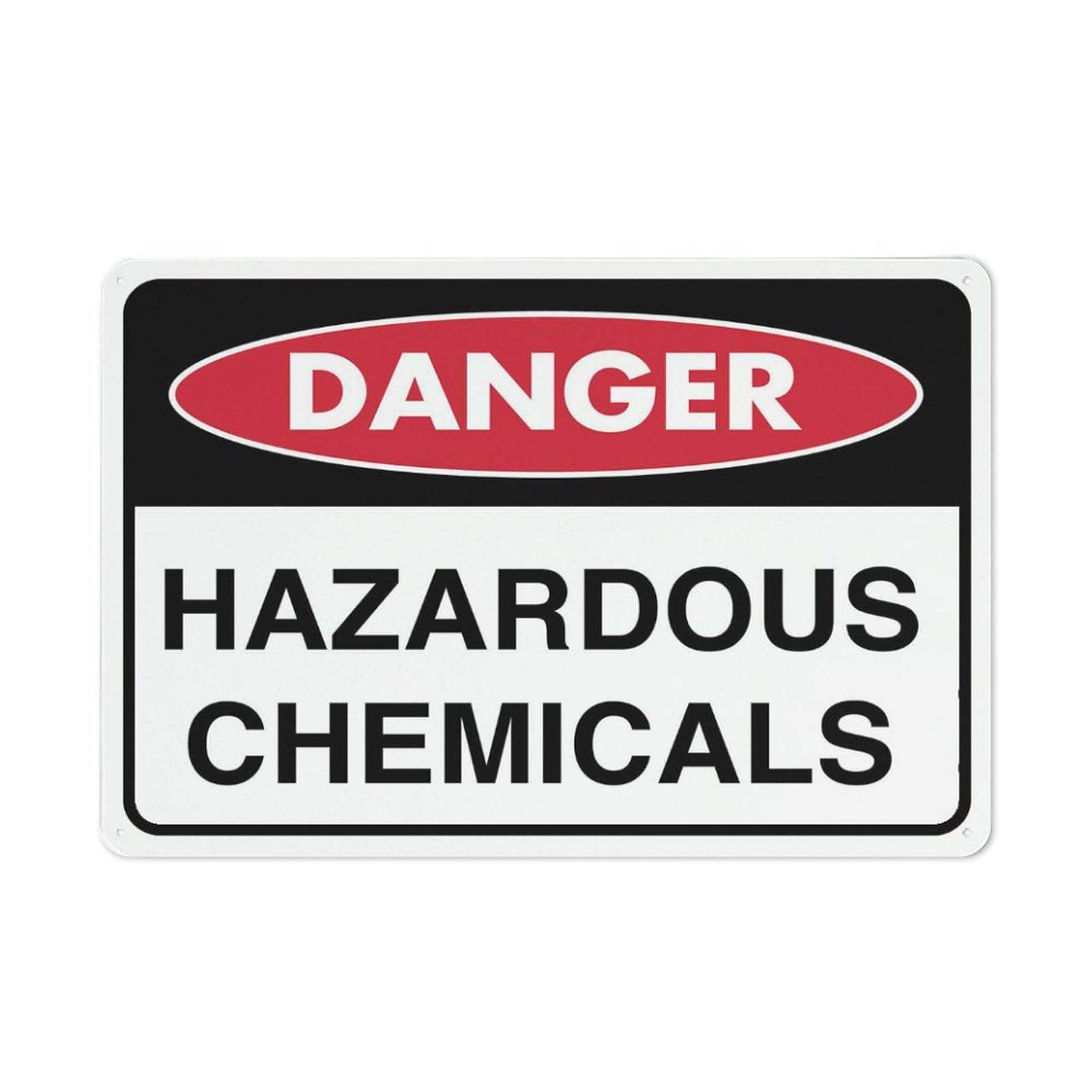 Danger - Hazardous Chemicals Sign, 8x12 Inch Rust-Free Aluminum, Easy To Read & Sturdy Outdoor Metal Sign for Home, Farm, Yard