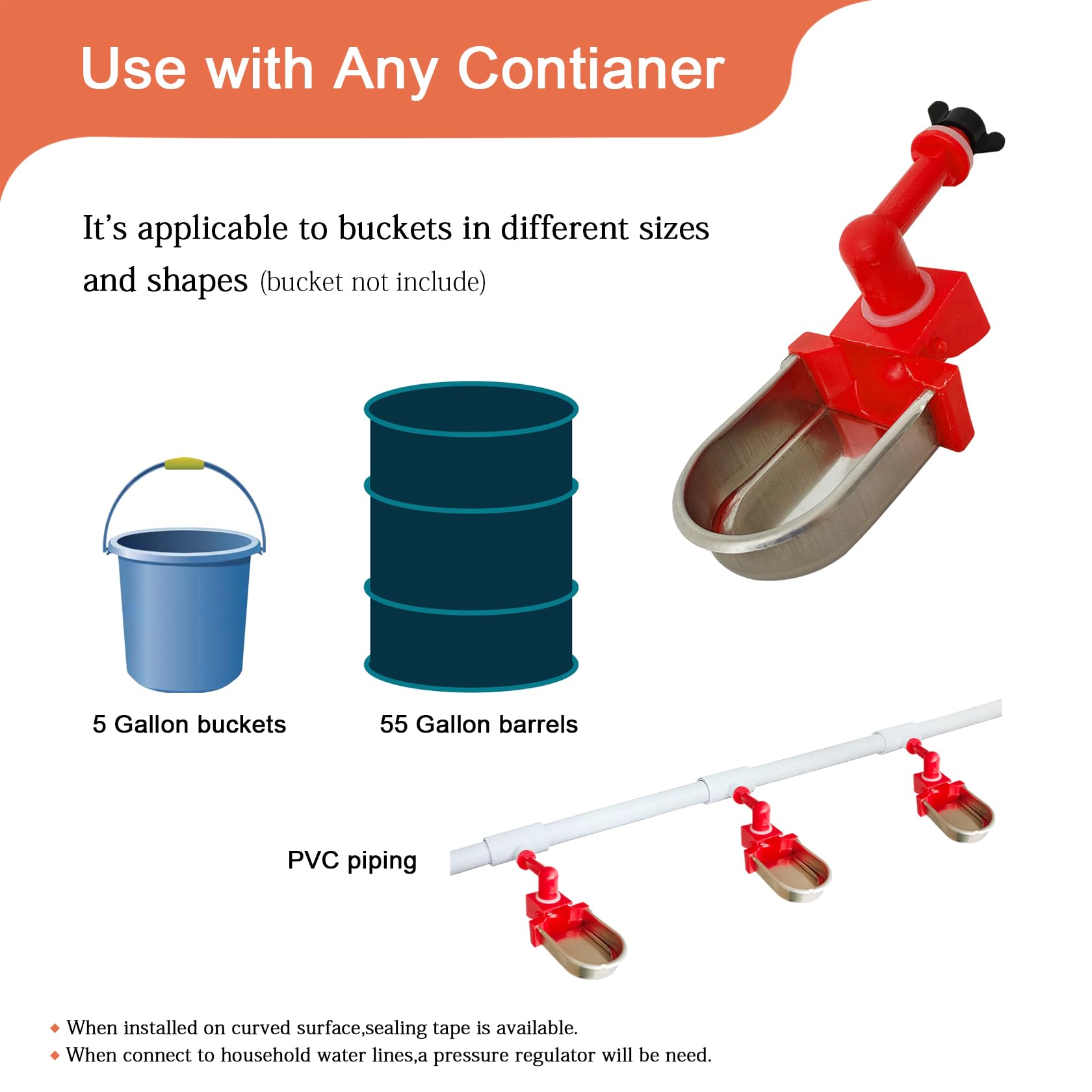 Metal Rabbit Chicken Water Cup Chicken Kettle DIY Rabbit Chicken Small Hamster Guinea Pig Rabbit (Black, 6)