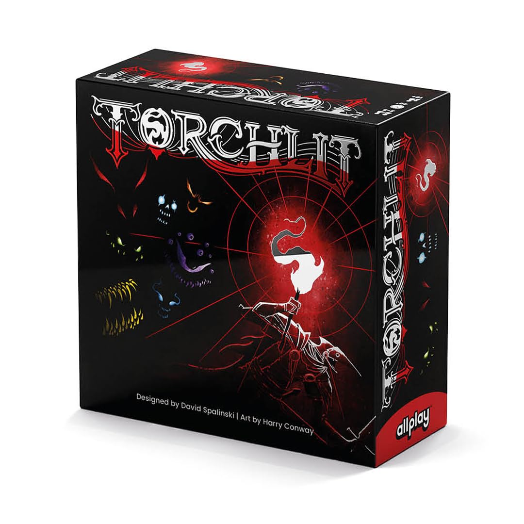 BOARD GAME TABLES.COM AllPlay Torchlit Card Game, Strategic Stitch Game in Fantasy Style, Dungeon Adventure, Treasure Value Control, Illustrated Graphics, 2-5 Players, 40 Minutes