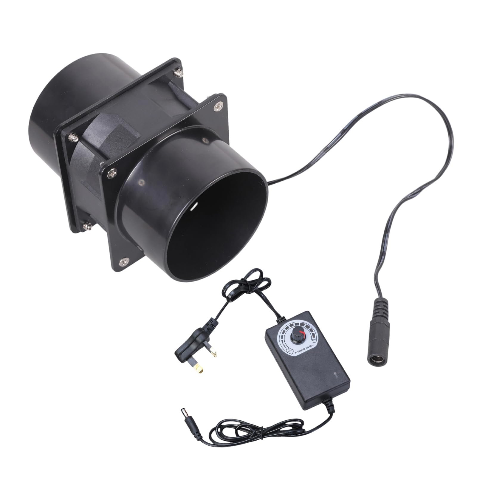 8cm Duct Fan Powerful Extractor 12V 6300RPM Blower Indoor Air Exhaust for Work Heating Bedroom Bathroom Kitchen