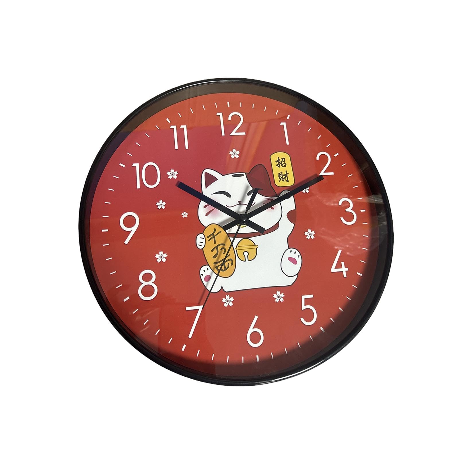 Horloge murale silencieuse pour salon et bureau motif chat
