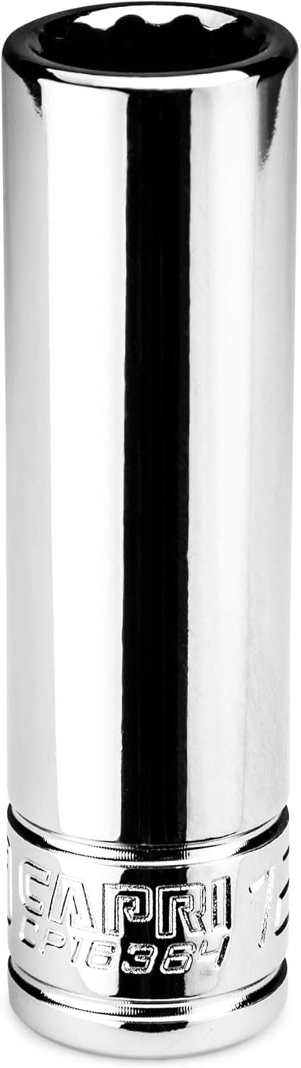 Capri Tools 12 mm Deep Socket, 3/8 in. Drive, 12-point, Metric