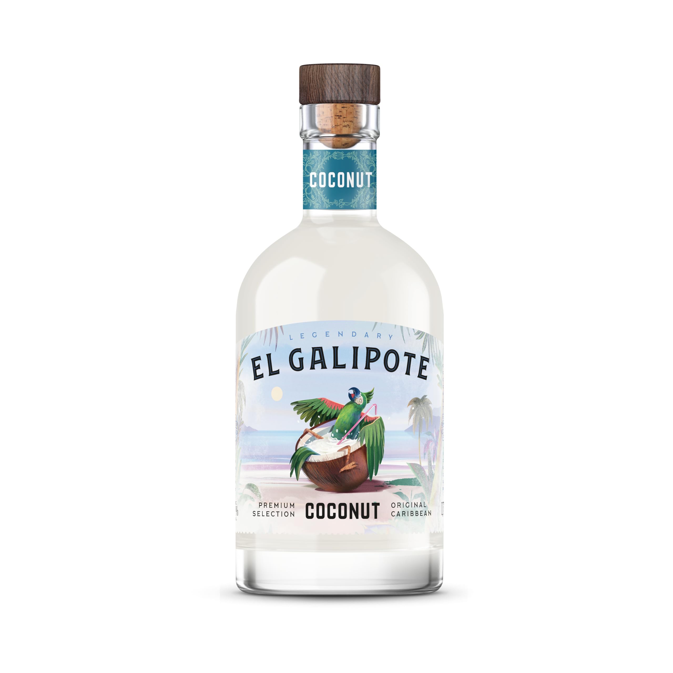 El Galipote Coconut Rum-Based Coconut Liqueur 70cl - 17% ABV - Premium Rum Liqueur - Caribbean Coconut Rum Liqueur- Tropical & Smooth Rum Bottle