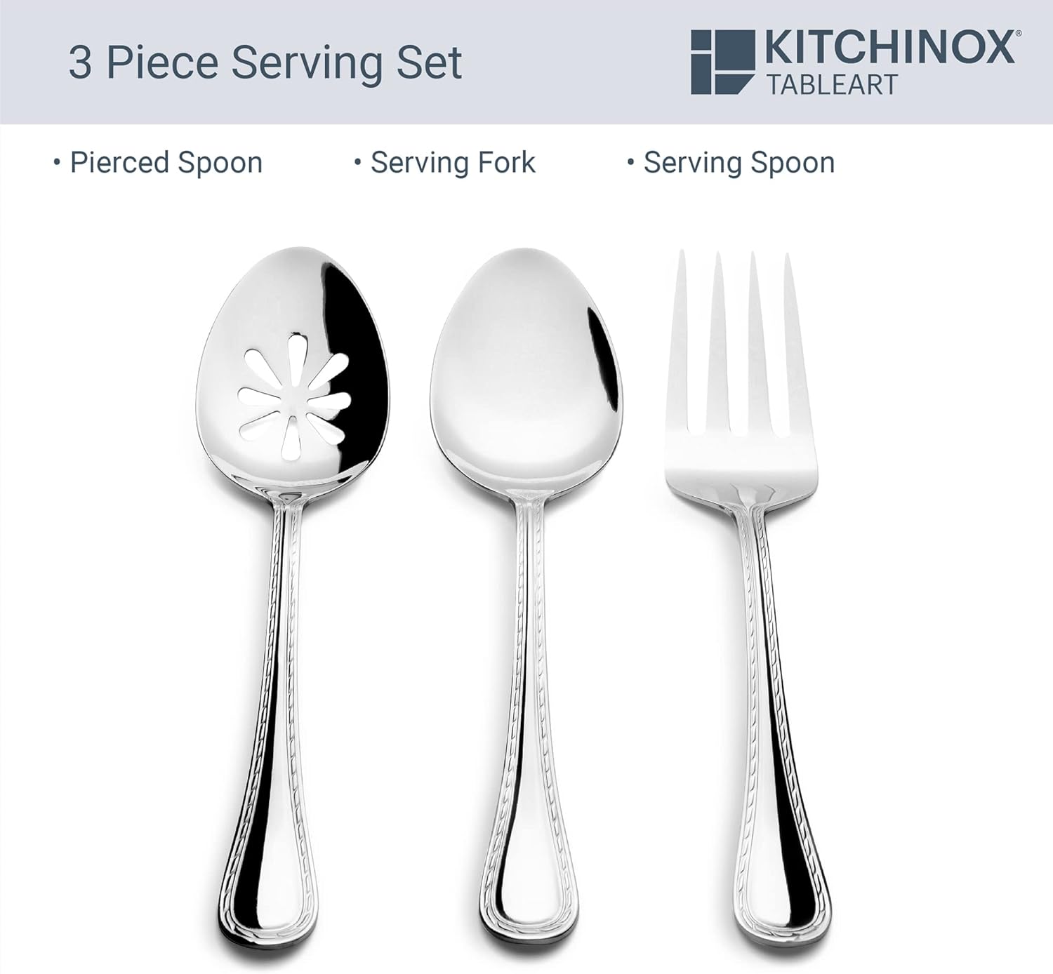 Seaport 43-piece Stainless Steel Silverware Set, Flatware Service for 8