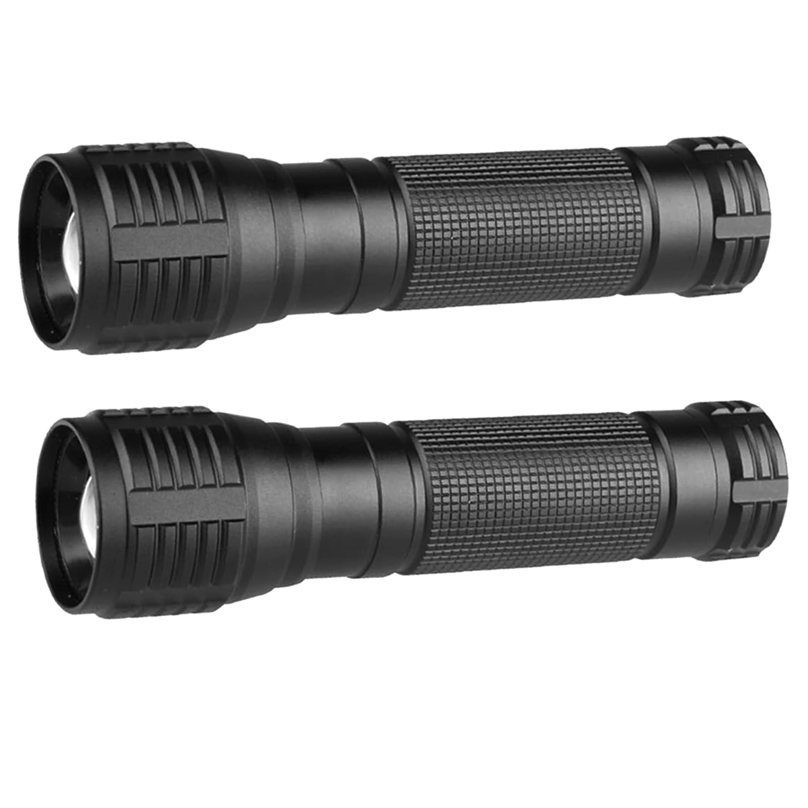 LED Flashlight Water Resistant Military Grade 2000 Lumens 3 Modes Zoom Function Ultra Bright Torch,2-Pack