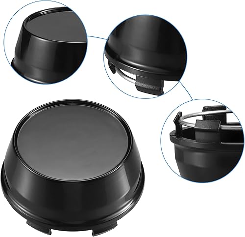 Miniatura 4 de ACROPIX 2.598 in 6 clips rueda llanta cubo central tapas negro - paquete de 4