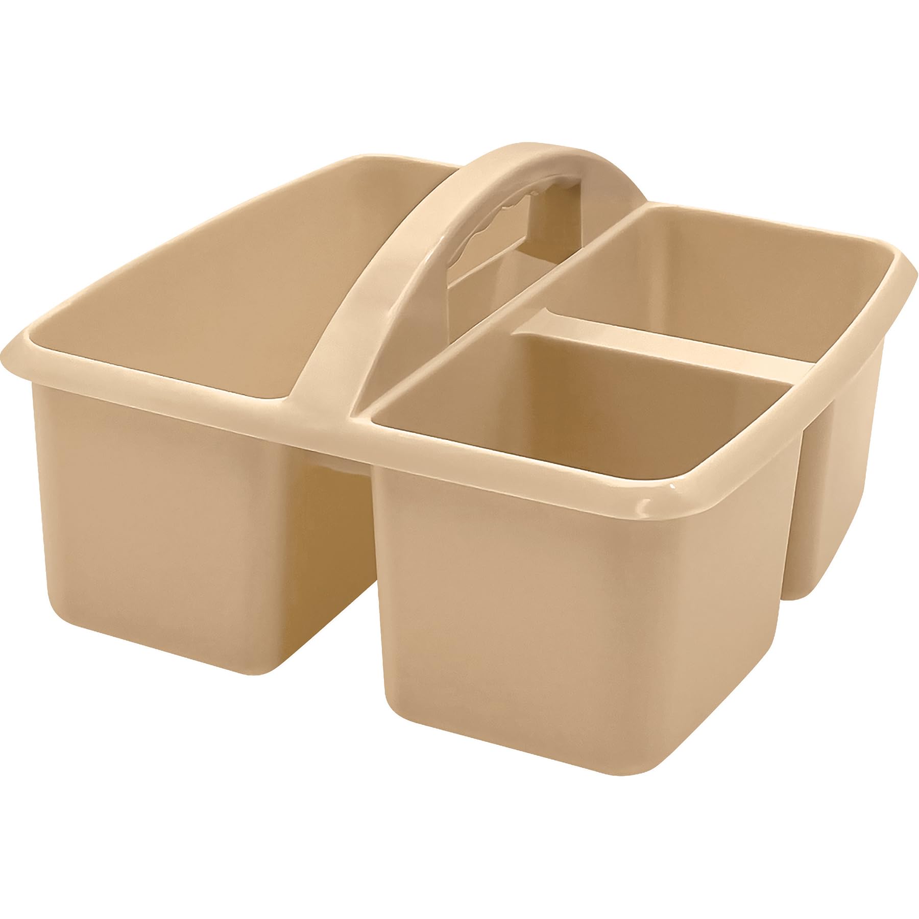 Teacher Created Resources Plastic Storage Caddy, Light Brown, 9"L x 9-1/4"W x 5-1/4"H - Image 2
