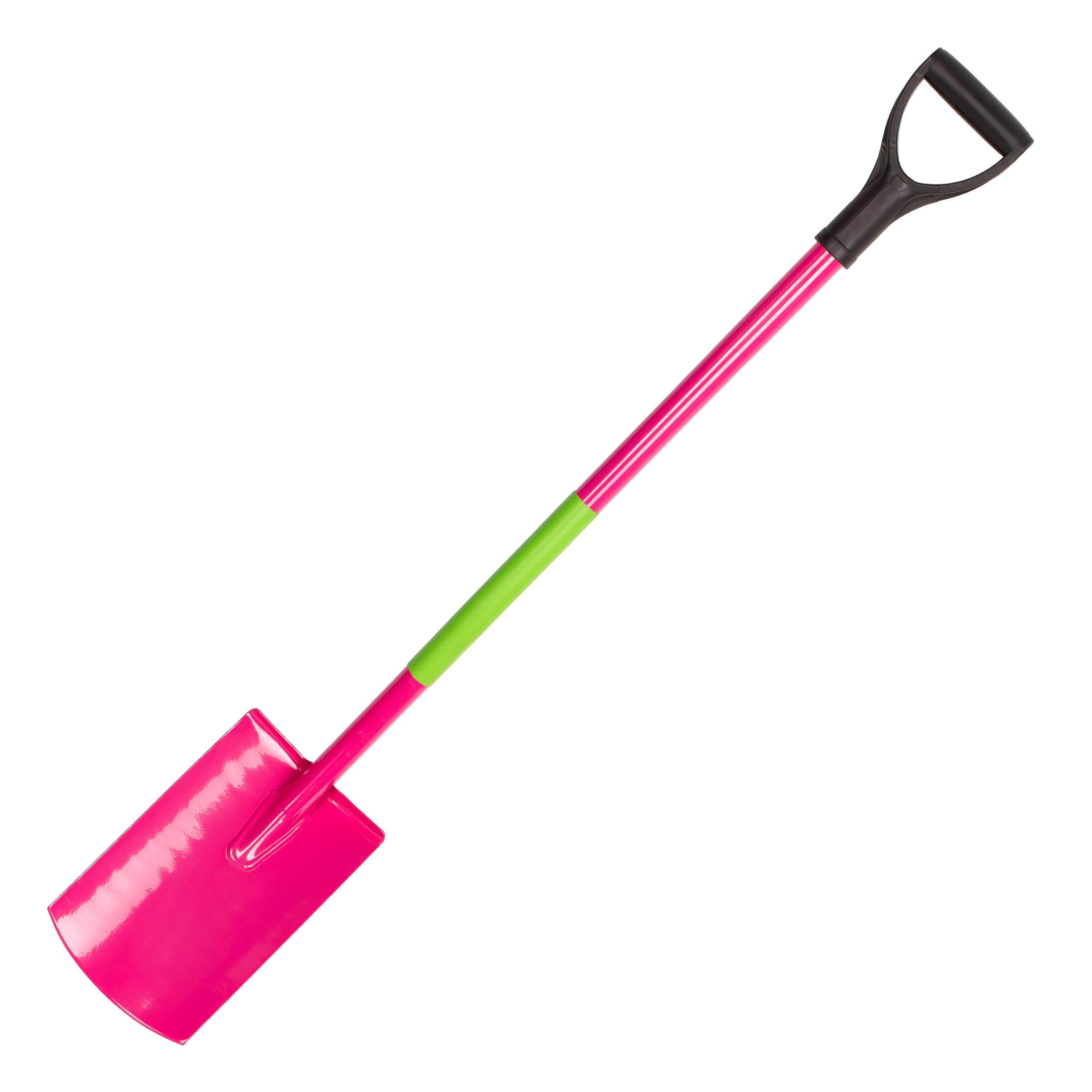 Mivos Vanga da giardino rotonda in acciaio boro temprato – 115 cm – Vanga da giardino per donne con bordo largo – Vanga con manico ergonomico e manico a D – Vanga da donna – Prodotto nell'UE