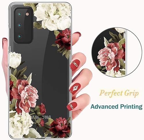 Miniatura 3 de Funda para Galaxy S20 FE 5G, para Samsung S20FE funda floral transparente, TPU a prueba de golpes, funda protectora transparente para teléfono,