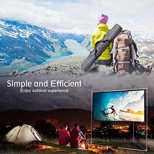 Pyle 72" Outdoor Portable Matt White Theater Tv Projector Screen W/ Triangle Stand - 72 Inch, 16:9, 1.15 Gain Full Hd Projection For Movie / Cinema / Video / Film Showing Outside Home - Prjtpots71 #TOP6