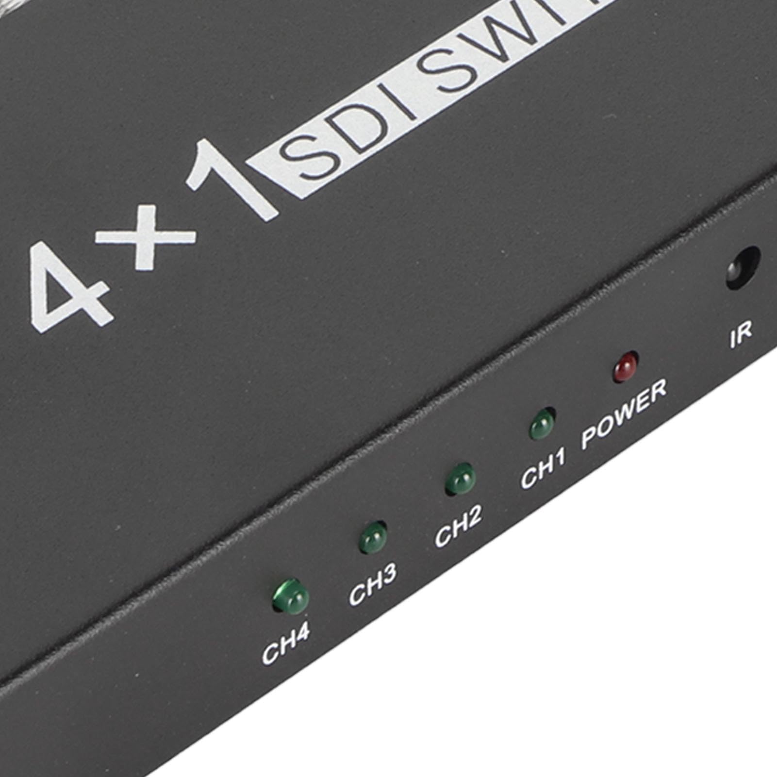 SDI 4x1 4 Kanały Sygnału SDI na kanał Sygnałowy, Obsługa Wejścia i Wyjścia Sygnału Full HD, z Pilotem do Stacji Telewizyjnych Monitorowanie Bezpieczeństwa (wtyczka UE)