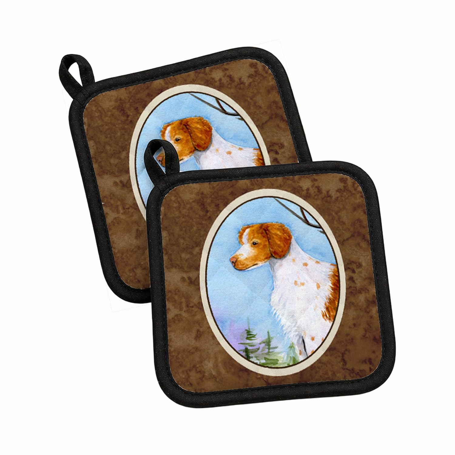Soportes para ollas Caroline's Treasures Setter, par de tela multicolor SS8663PTHD