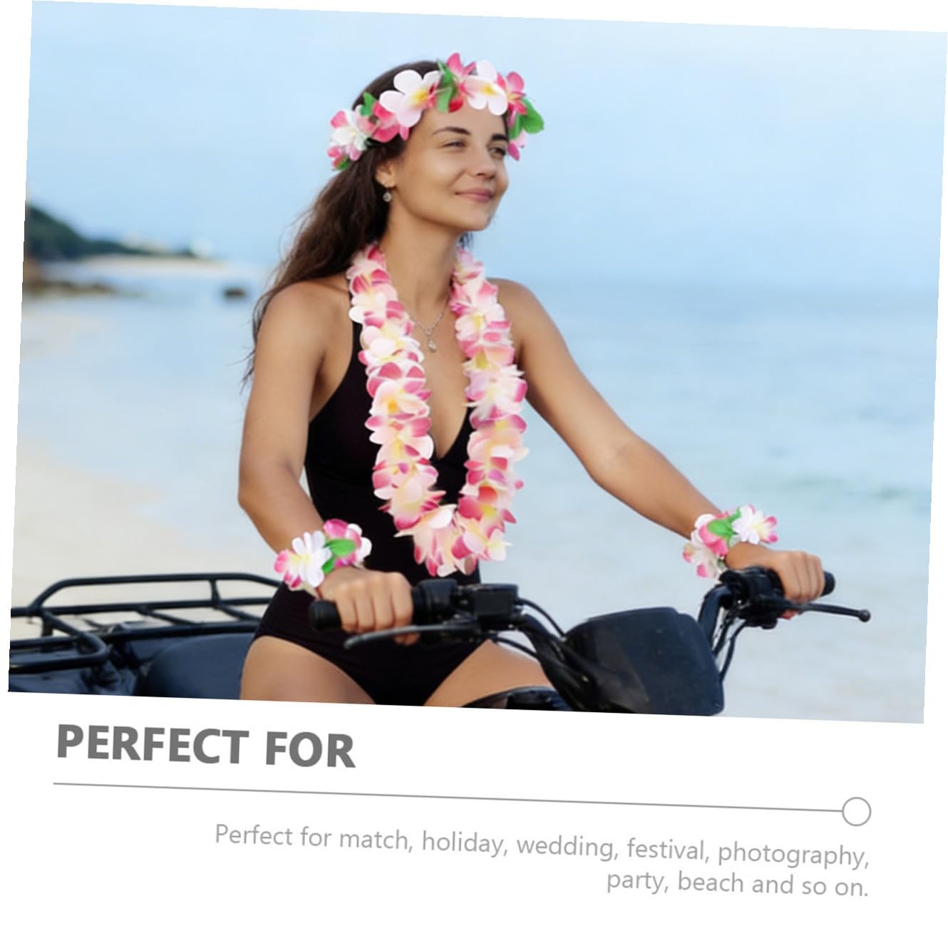 Cabilock 2 Set Lei Hawaiana Leis Clip di del Fiore Decorazioni Hawaiane Tropicale Hawaii Corone Bambini Grembiule Hawaiian Ghirlande Decorazione del Partito Hawaii Leis Regali
